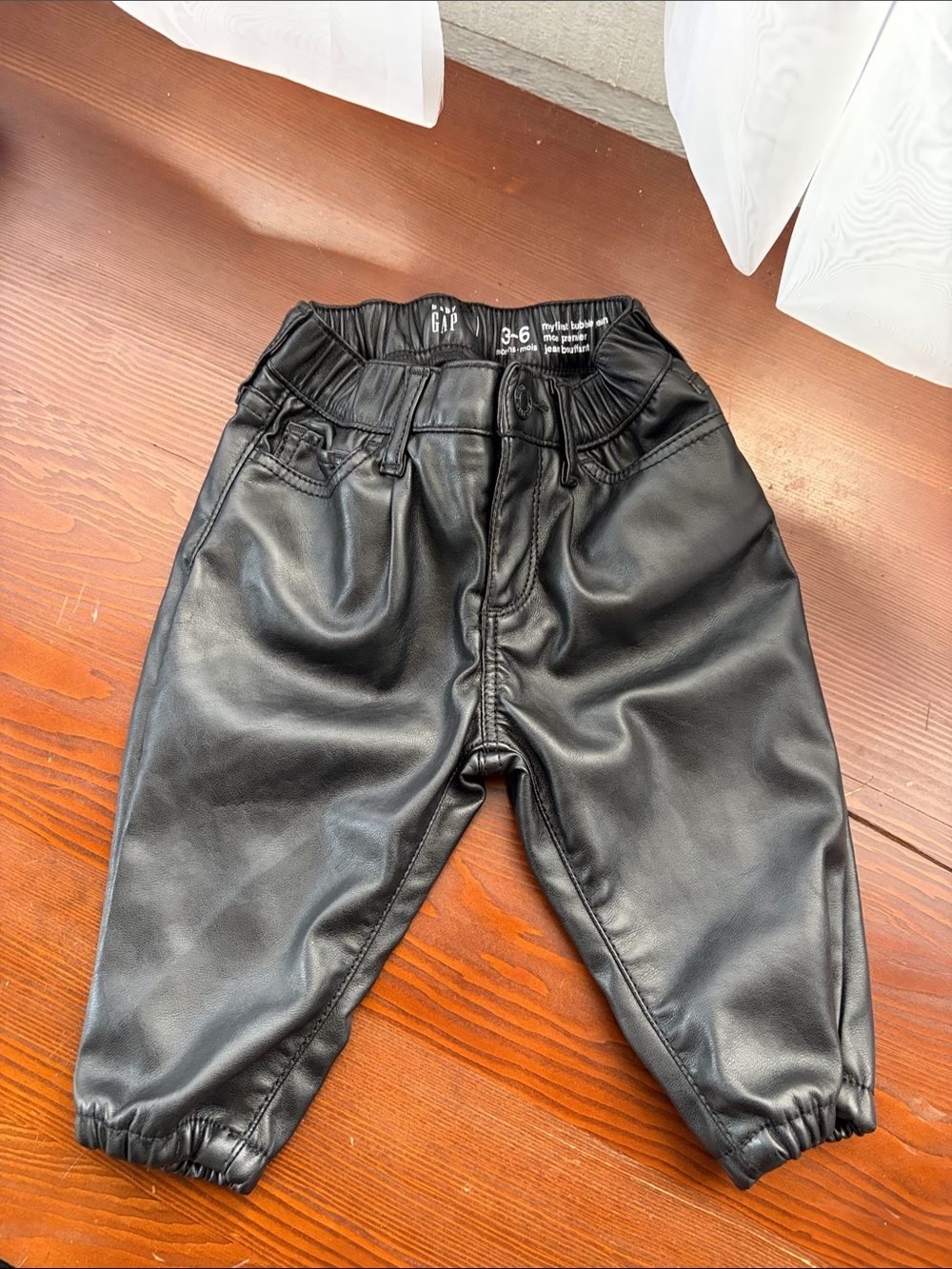 Adorable Baby Gap faux leather moto pants
